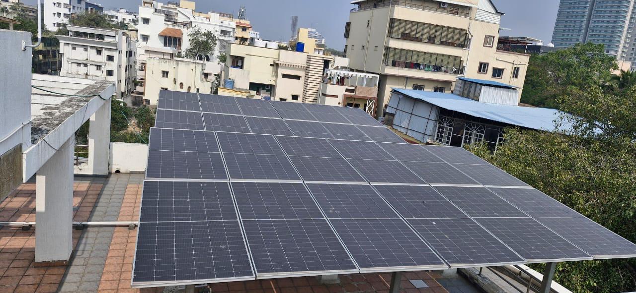 Rooftop solar installation at Divisional office, Hyderabad