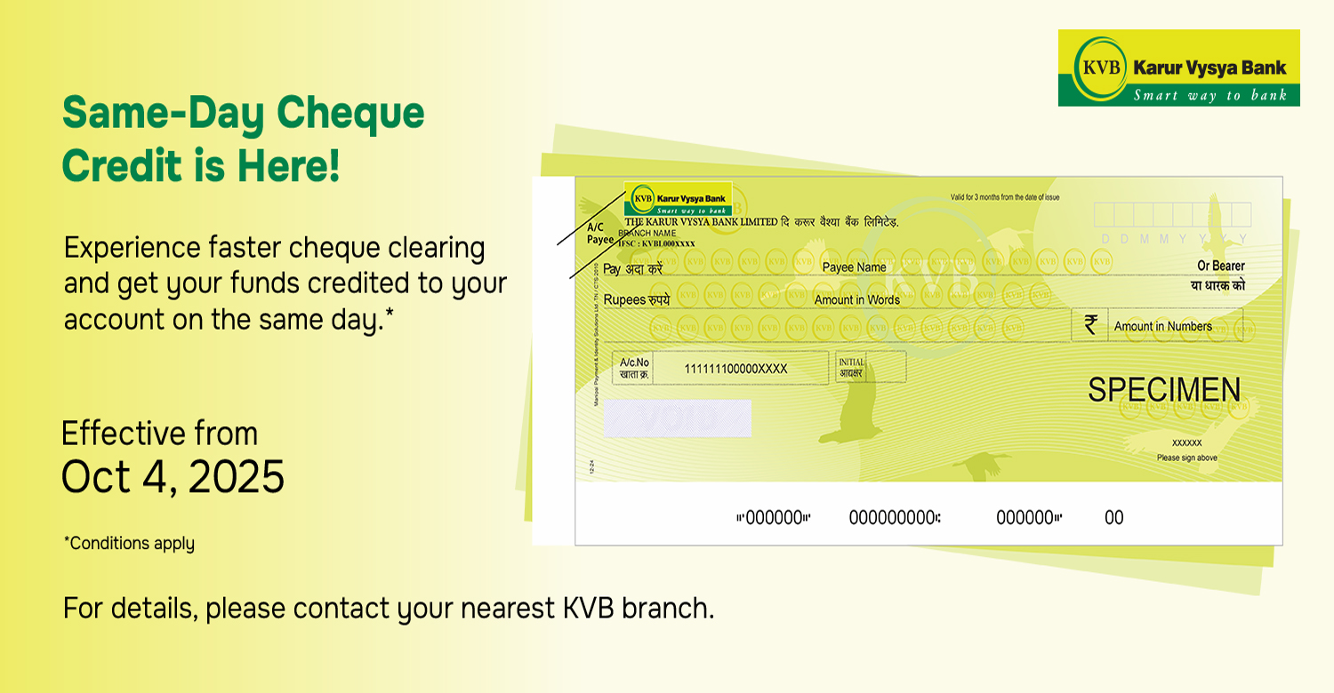 Same-Day Cheque Credit is Here!