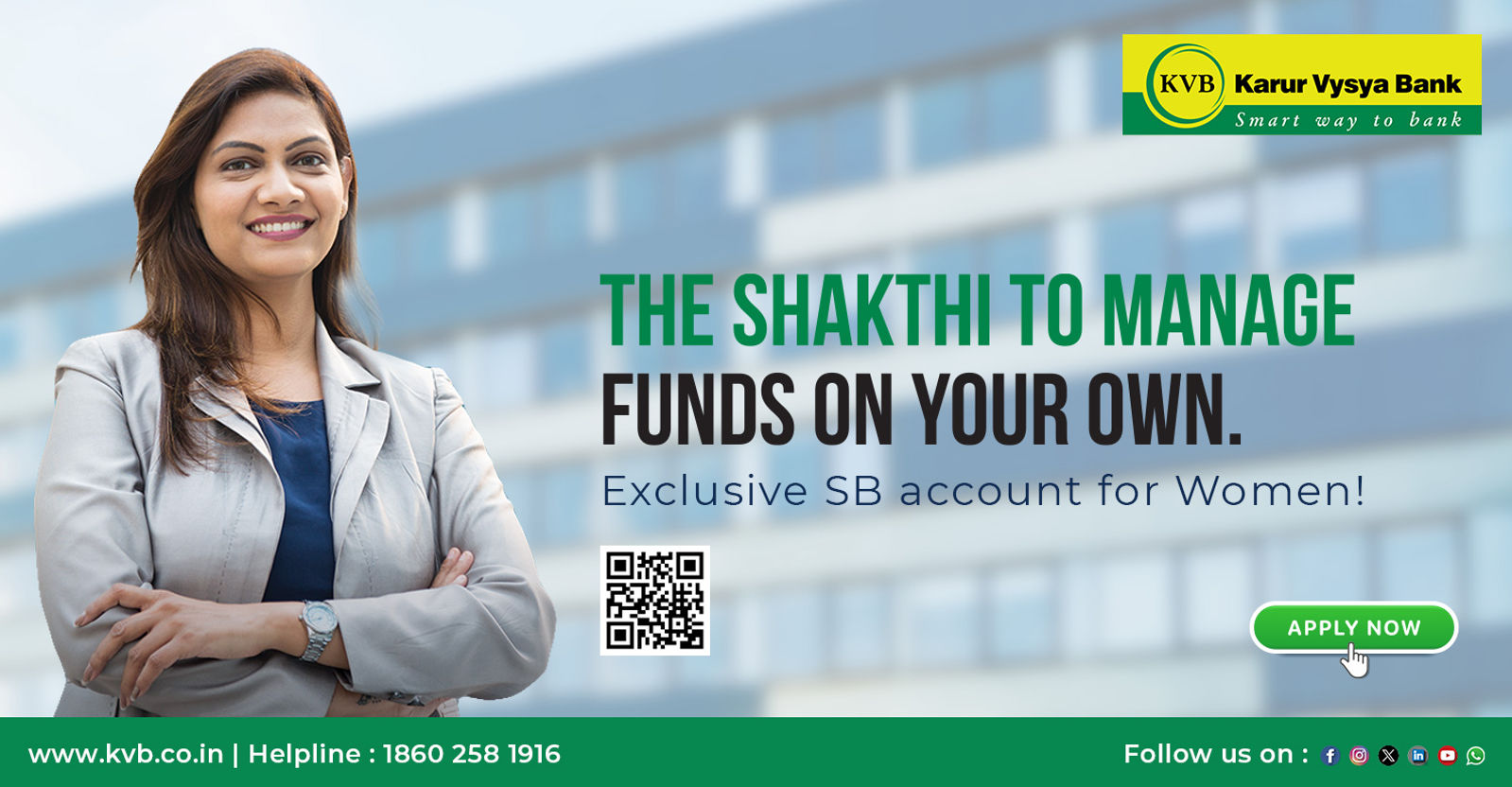 KVB's Shakthi Womens Savings Account to Manage Funds On their own